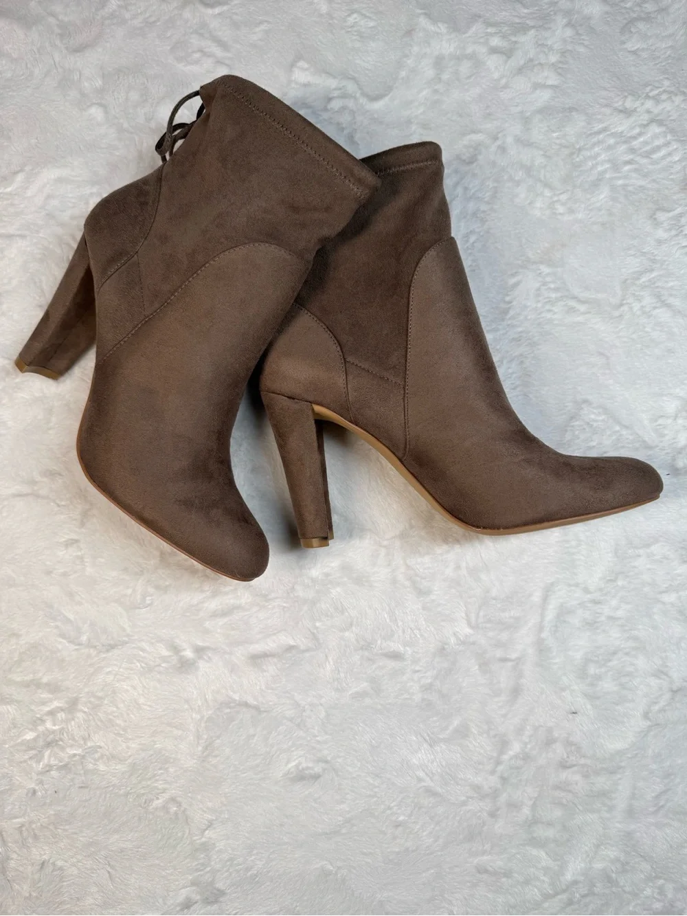 Charles David Micro Suede Bootie “SEMI” Dark Taupe